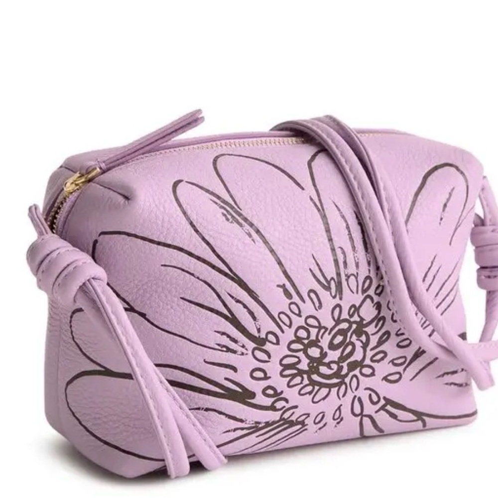 Lilac Floral Crossbody Bag